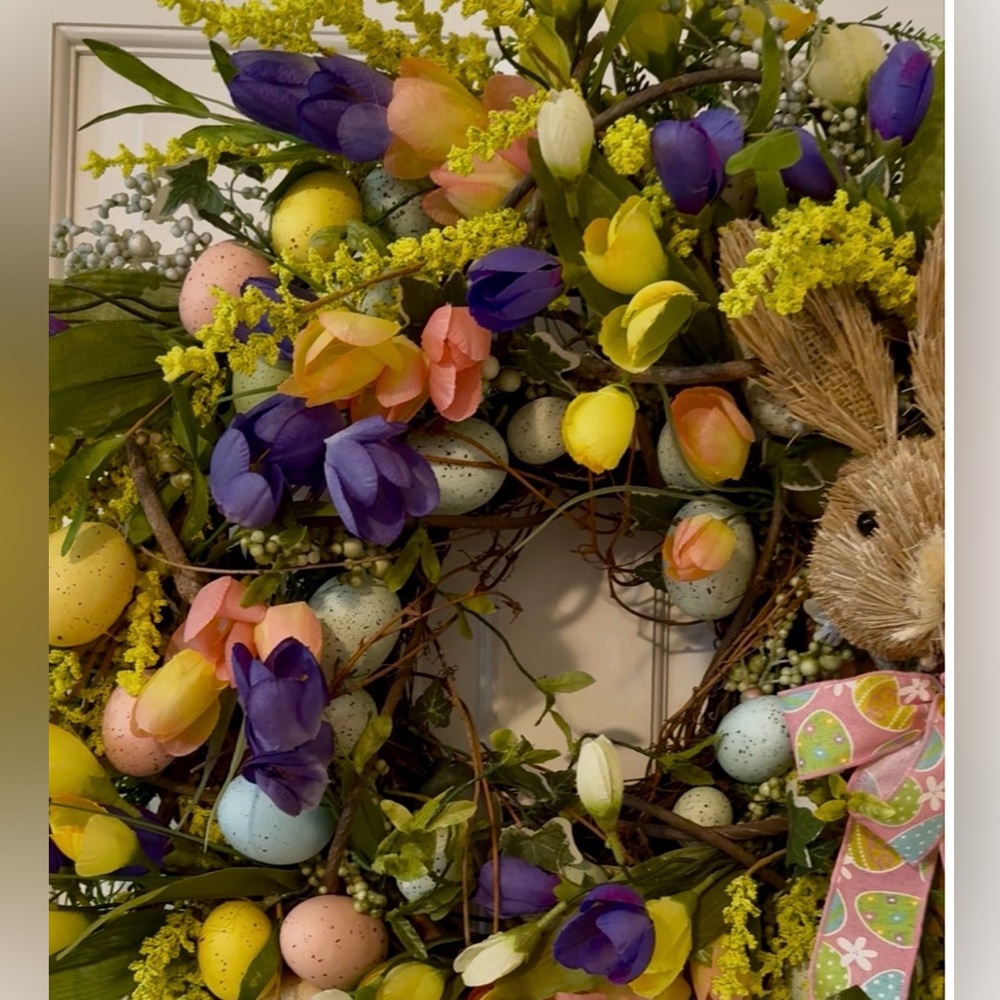 Springtime Floral Easter Wreath